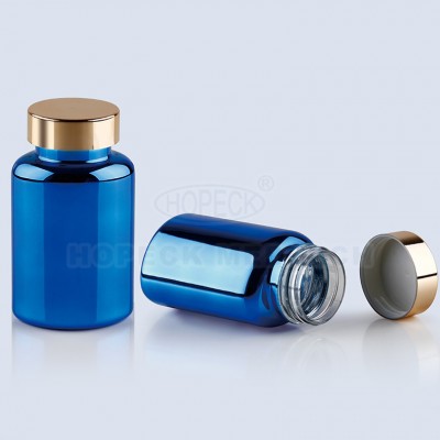 PET pharma plastic bottle with alum screw cap